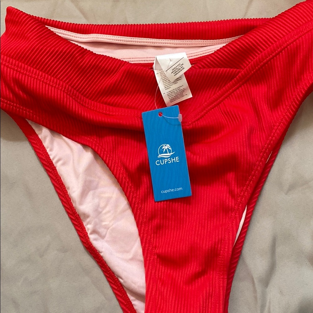 Cupshe Bold Red Bikini Bottom only